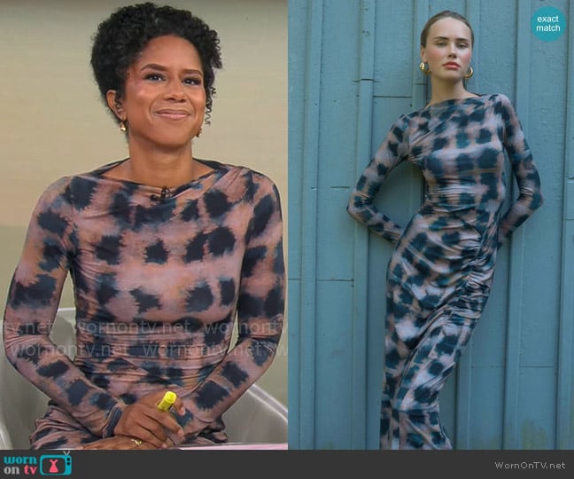 Suboo Shibori Dress worn by Adriana Diaz on CBS Mornings