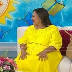 Jasmine Guillory’s yellow top and skirt on Today