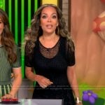 Sunny’s black crochet knit dress on The View