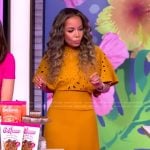 Sunny’s mustard eyelet top and skirt on The View