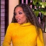 Sunny’s yellow tie dye knit sweater on The View
