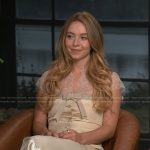 Sydney Sweeney’s lace tie front top on E! News