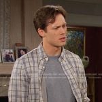 Tate's grey plaid shirt on Days of our Lives