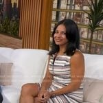 Dr. Tara Narula’s stripe sleeveless dress on Good Morning America