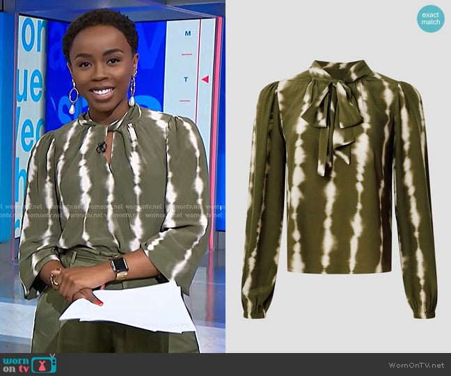 Tanya Taylor Rosalina Top worn by Zinhle Essamuah on NBC News Daily