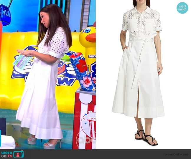 Tanya Taylor Camille Cotton Twill Midi-Dress worn by Gretta Monahan on The View