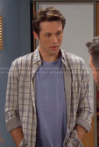 Tate’s grey plaid shirt on Days of our Lives