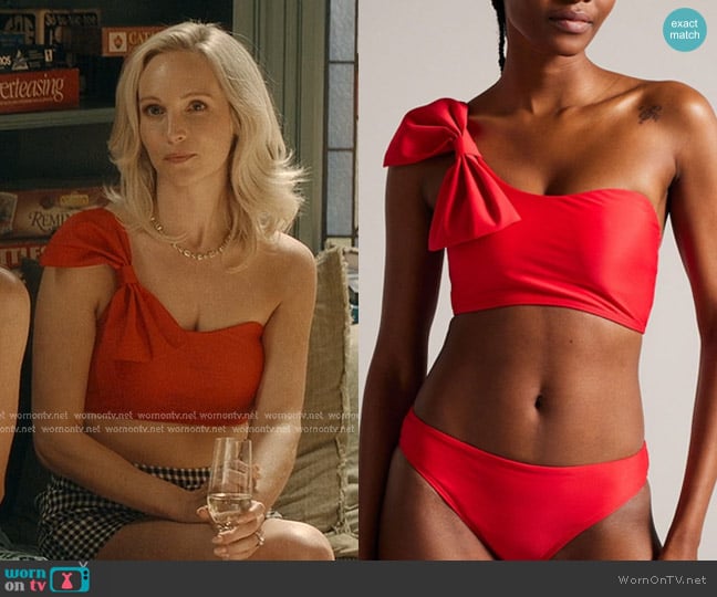 Ted Baker One Shoulder Bow Bikini Top worn by Elizabeth Sinclair (Candice King) on We Were Liars