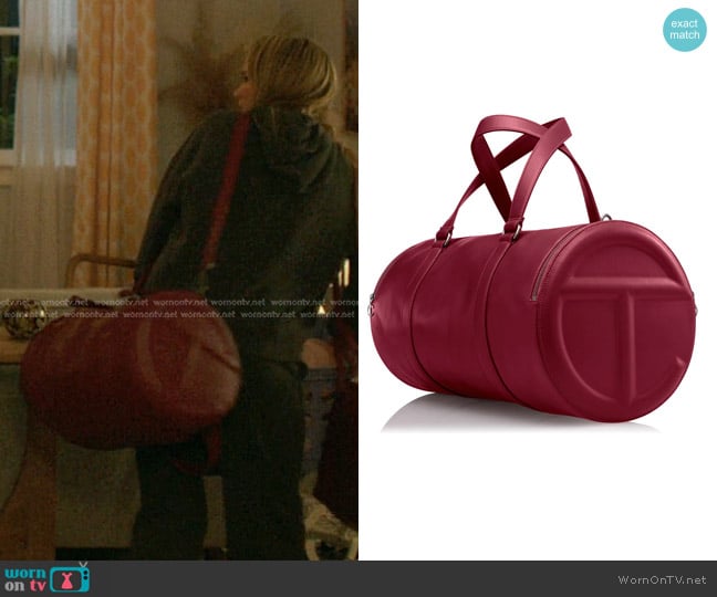 Telfar Large Telfar Duffle in Oxblood worn by Taylor Jewel (Rain Spencer) on The Summer I Turned Pretty