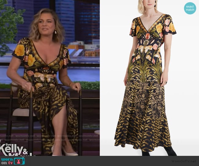 Temperley London Cleo gown worn by Rebecca Romijn on Live with Kelly and Mark