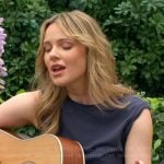Tessa’s navy tank top on The Young and the Restless