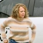 Tessa’s stripe turtleneck sweater on The McBee Dynasty Real American Cowboys