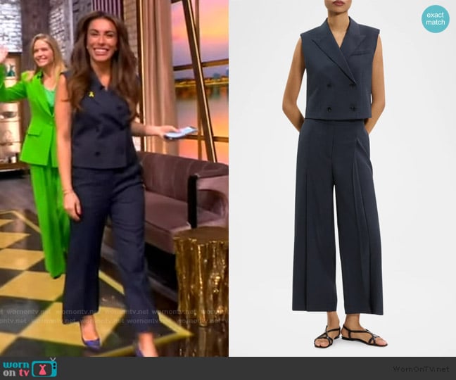 Theory Double Breasted Crop Vest worn by Alyssa Farah Griffin on The View