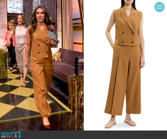Theory Double Breasted Crop Vest worn by Alyssa Farah Griffin on The View