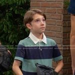 Thomas’s blue stripe rugby shirt on Days of our Lives