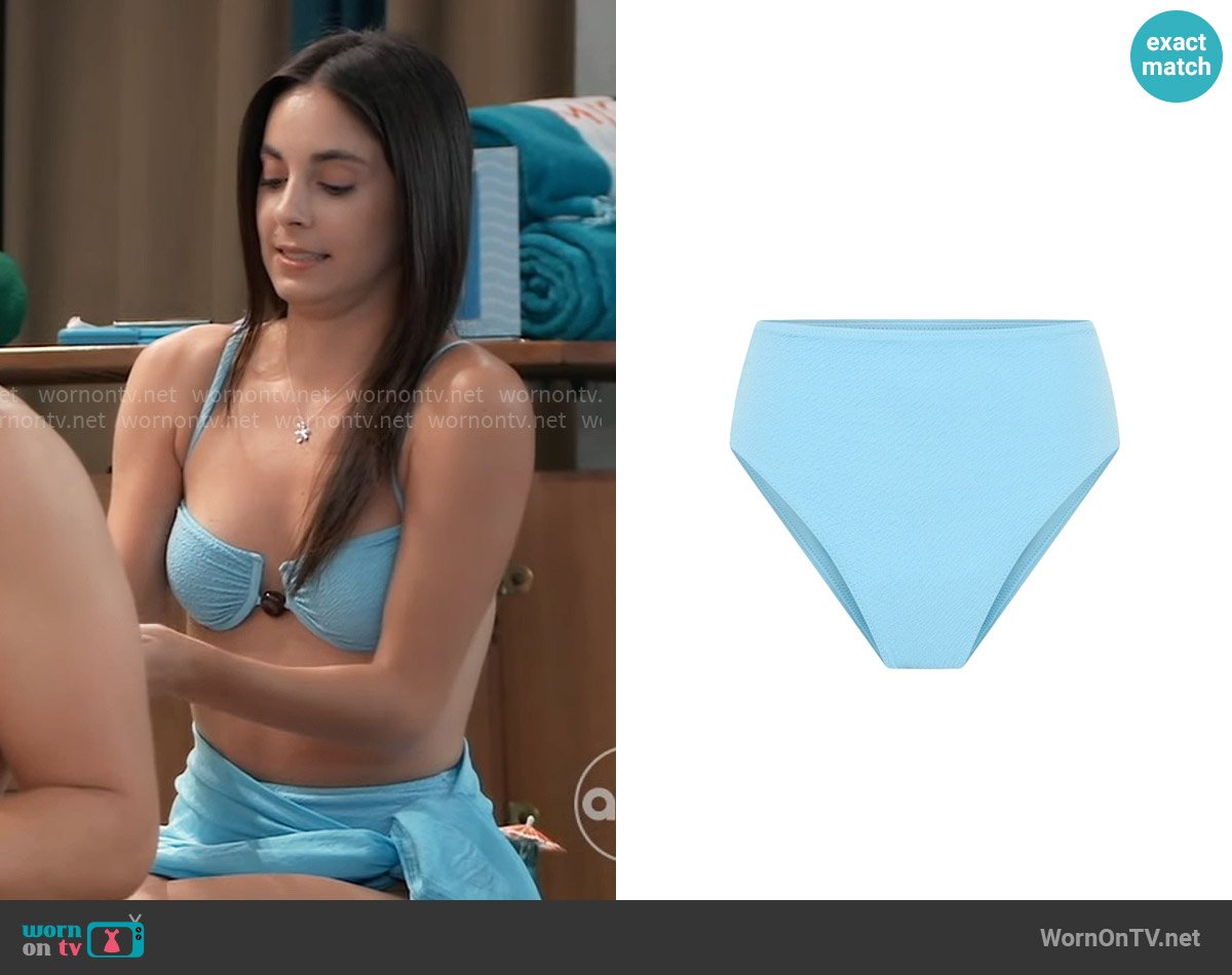 TJ Swim Dawn Bottoms in Malibu worn by Molly Lansing-Davis (Kristen Vaganos) on General Hospital