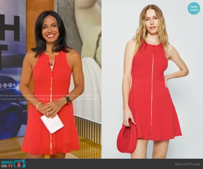 Toccin Zip Front Sleeveless Dress worn by Dr. Tara Narula on Good Morning America