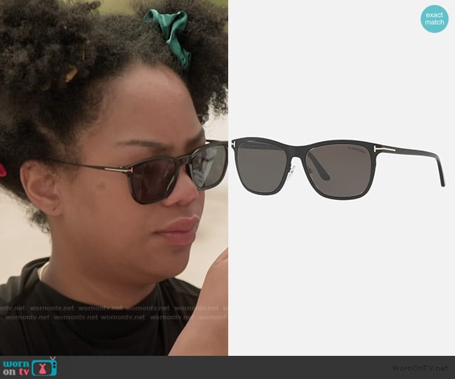 Tom Ford Alasdhair Sunglasses worn by Riley Burruss on Next Gen NYC