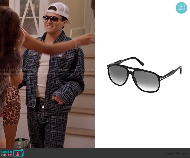 Tom Ford Raoul 62MM Aviator Sunglasses worn by Brooks Marks on Next Gen NYC
