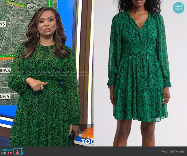 Tommy Hilfiger Ditsy Blossom Chiffon Dress worn by Adelle Caballero on Today