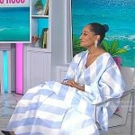 Tracee Ellis Ross’s blue stripe top and skirt on Today