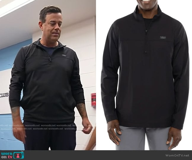 TravisMathew Wanderlust Quarter Zip Pullover worn by Carson Daly on Today