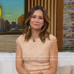 Rebecca’s orange tweed dress on Good Morning America