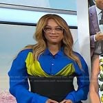 Tyra Banks's blue and yellow shirt on Today