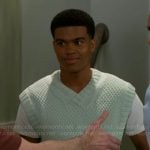 Tyrell’s mint green sweater vest on Beyond the Gates