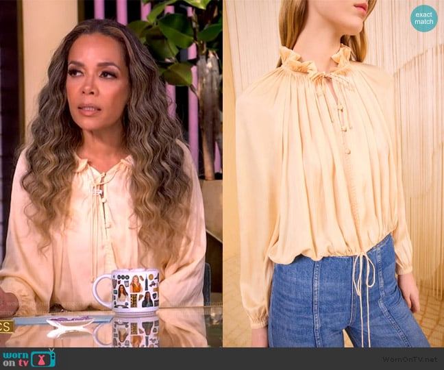 Ulla Johnson Laurette Long Sleeve Blouse worn by Sunny Hostin on The View