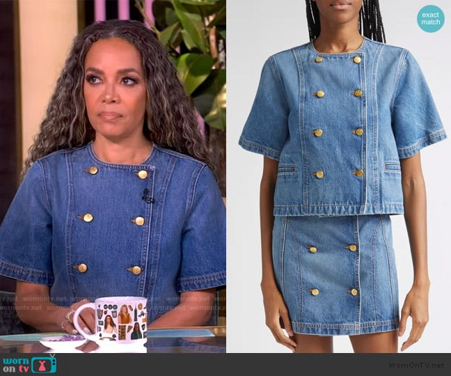 Ulla Johnson The Serge Short Sleeve Jacket worn by Sunny Hostin on The View