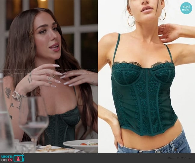 Urban Outfitters Corset Top worn by Ariana Biermann on Next Gen NYC