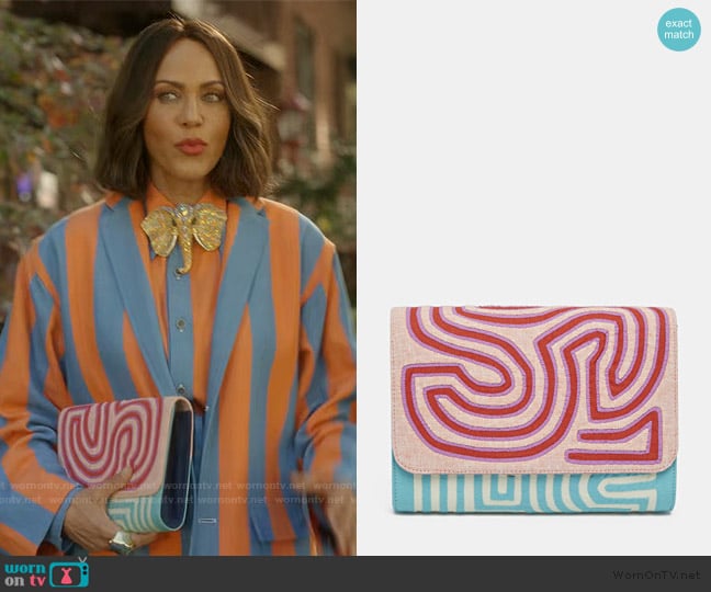 Multicolor Bag by Vakko worn by Lisa Todd Wexley (Nicole Ari Parker) on And Just Like That