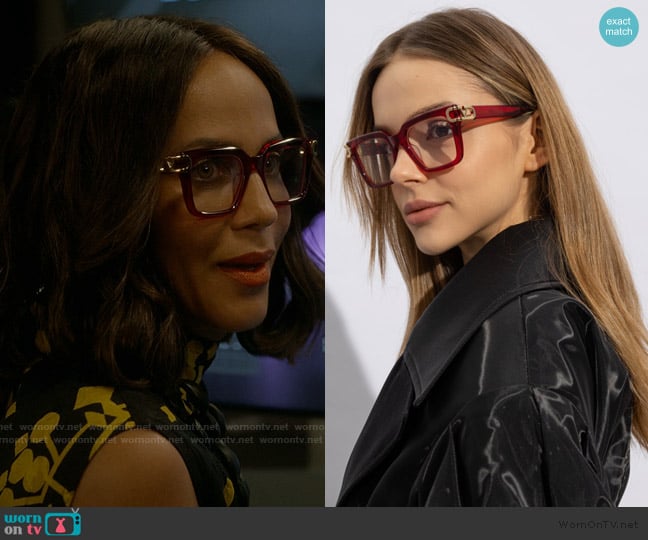 Valentino Red Prescription Glasses worn by Lisa Todd Wexley (Nicole Ari Parker) on And Just Like That