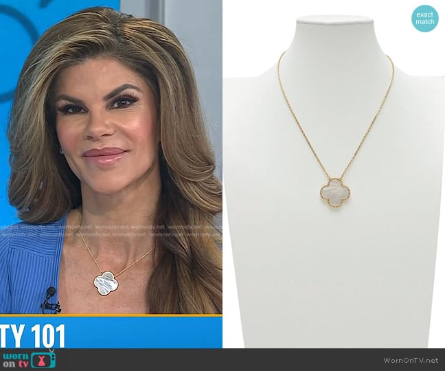 Van Cleef & Arpels Magic Alhambra Pendat Necklace worn by Dr. Dendy Engelman on Today