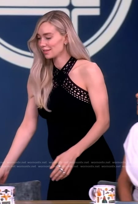 Vanessa Kirby’s black halter neck dress on The View