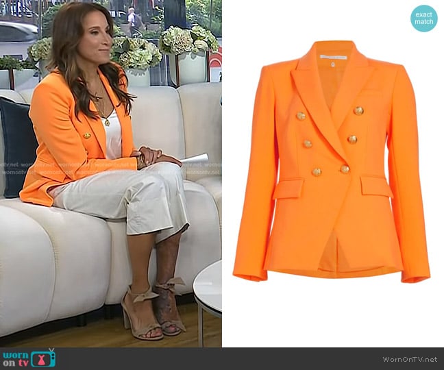 Veronica Beard Miller Jacket in Neon Orange worn by Yasmin Vossoughian on Today