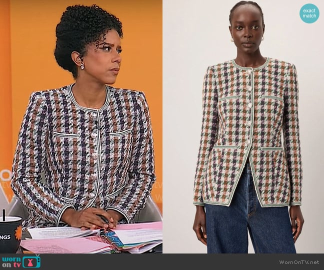 Veronica Beard Alessia Jacket worn by Adriana Diaz on CBS Mornings