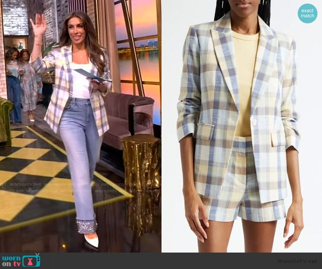 Veronica Beard Clayton Plaid Cotton Blend Dickey Jacket worn by Alyssa Farah Griffin on The View