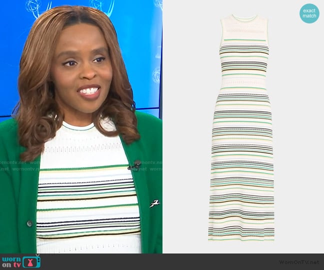 Veronica Beard Dawna Knit Maxi Dress worn by Jacqueline Coley on E! News