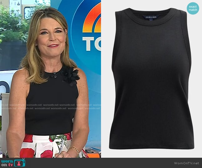 Veronica Beard Jordyn Crewneck Tank worn by Savannah Guthrie on Today