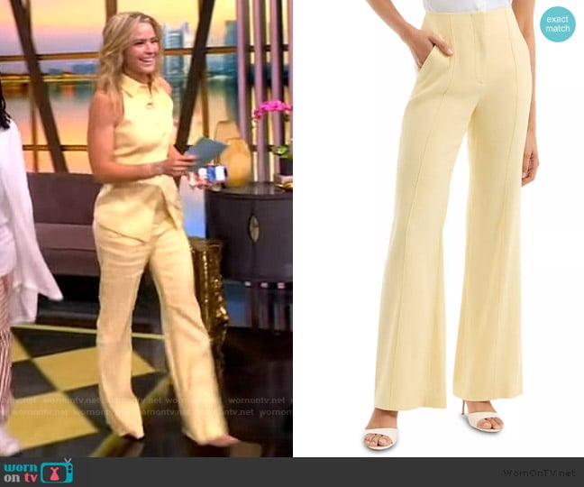 Veronica Beard Komi Linen Blend Pants worn by Sara Haines on The View