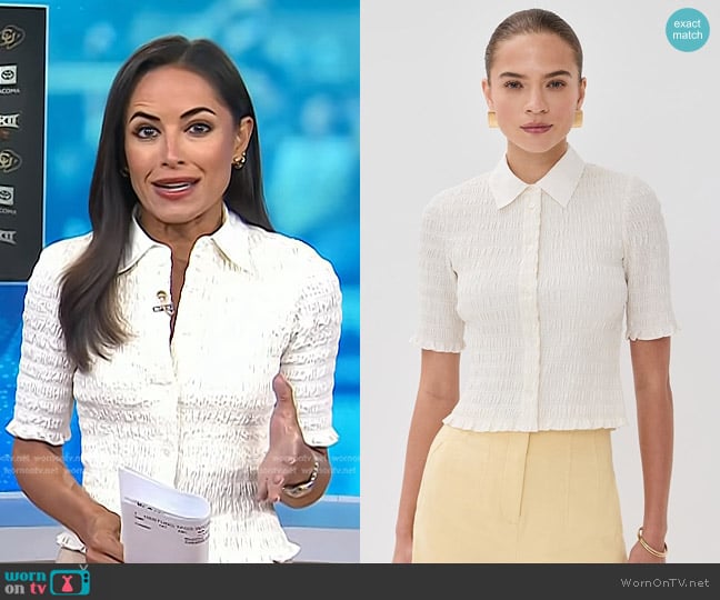 Kaylee’s white smocked shirt on Today