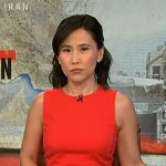 Vicky’s red belted midi dress on NBC News Daily