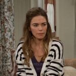 Victoria’s striped cardigan on The Young and the Restless