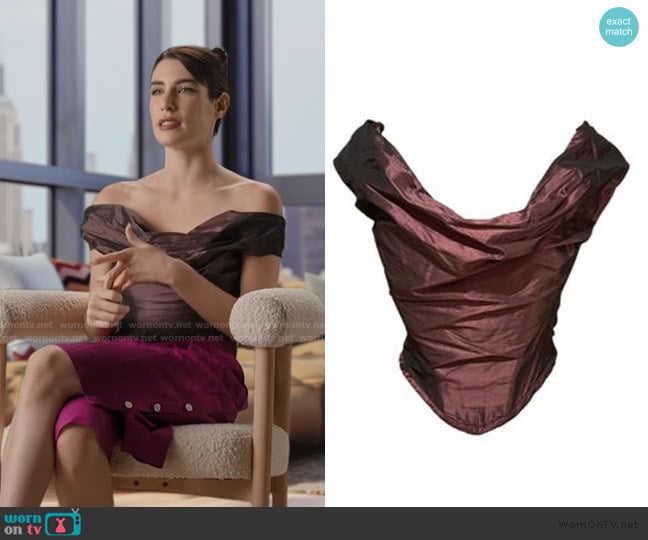 Vivienne Westwood Hard Boned Silk Blend Corset worn by Georgia McCann  on Next Gen NYC