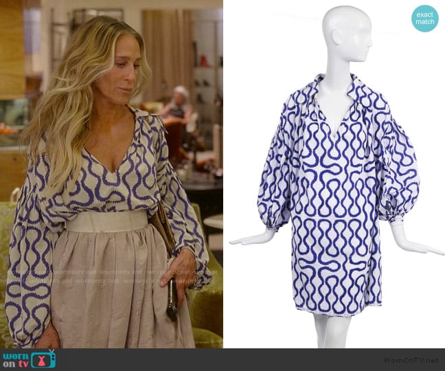 Vivienne Westwood Pirate Collection Cotton Shirt worn by Carrie Bradshaw (Sarah Jessica Parker) on And Just Like That