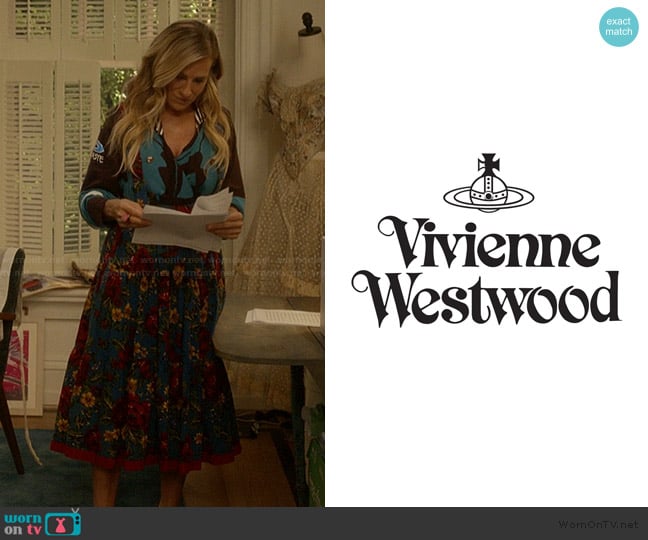 Vivienne Westwood War on Waste Sweater worn by Carrie Bradshaw (Sarah Jessica Parker) on And Just Like That