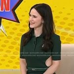 Rachel Brosnahan’s green curout mini dress on Today