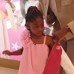 Kaavia’s pink rosette dress on Today